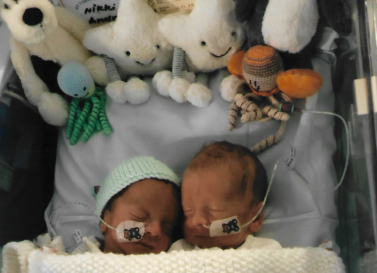 Teddy and Walter in NICU