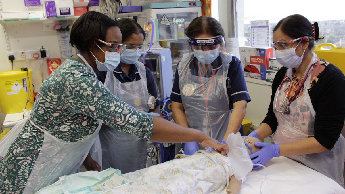 Staff working in a spacious area