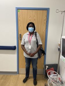 Blossom volunteer Anietta