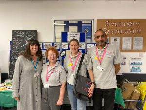 Blossom volunteers and Bedford Hospital staff