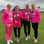 NHS Staff at a school's Race For Life event