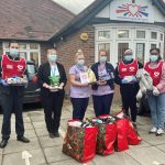 Children's Ward staff collecting gifts