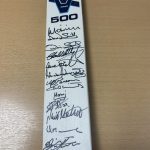 11 signatures from team that played Eversholt Cricket Match 2022