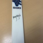 Henry Blofeld signed cricket bat