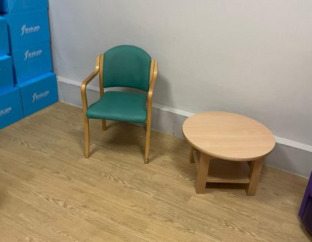 Chair and table
