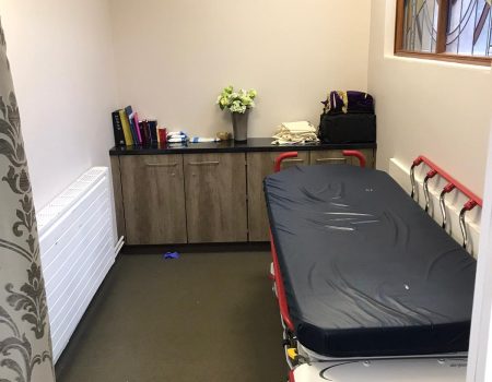 Bed and cabinets