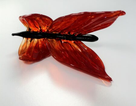 Red glass butterly