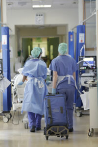 Two nurses in Critical Care