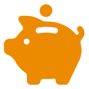 Orange Charity piggybank