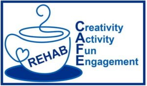 Sign for Rehab Café on Shand Ward