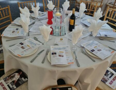 A table with information leaflets