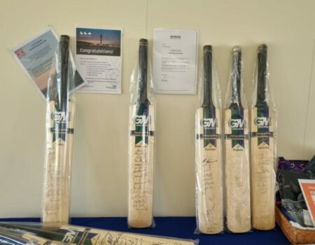 Signed cricket bats