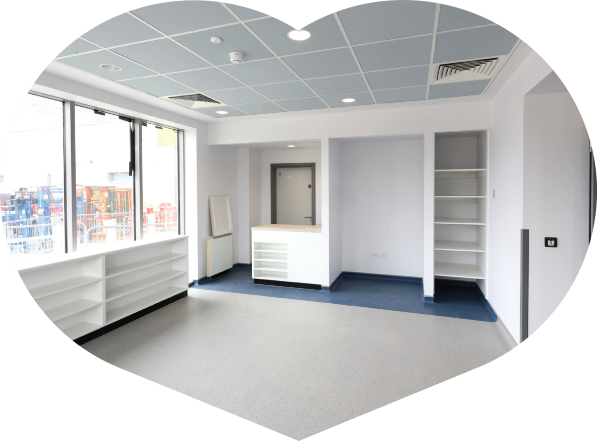 New charity shop in heart shape