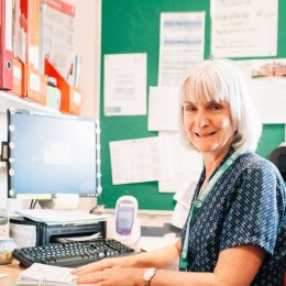 Administrator in an office