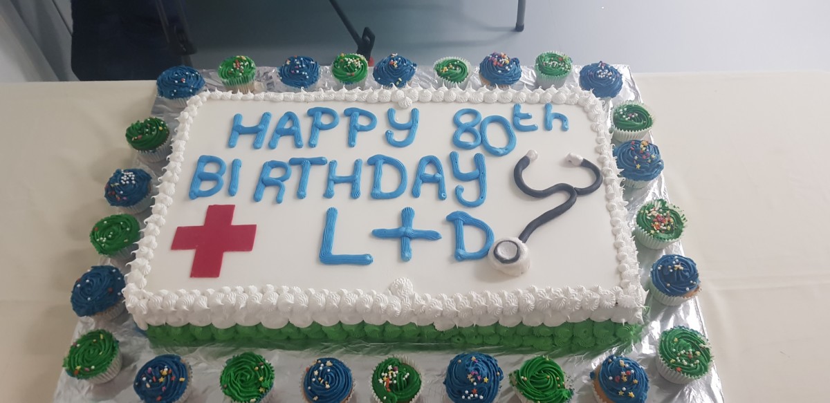 80th birthday cake