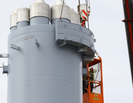 Close up of top of chimney flue