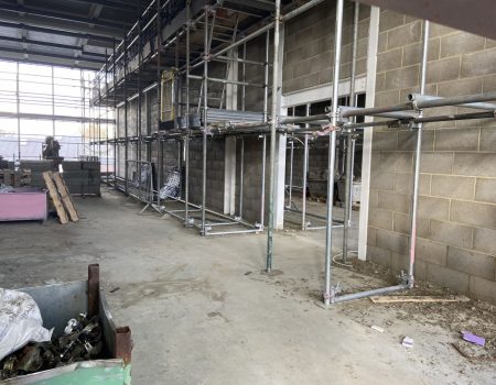 Inside construction work