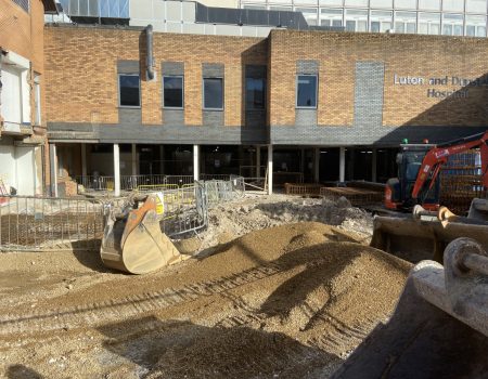 External groundworks with digger