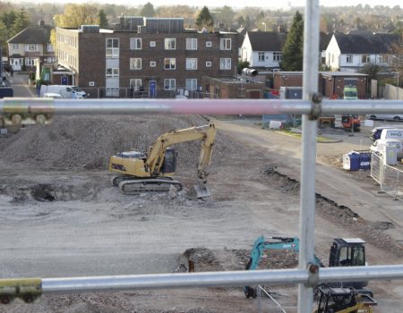 demolition site near complete with machinery on-site at L&D