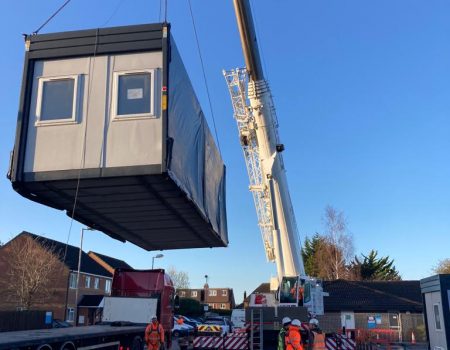 Delivery of Units with Crane