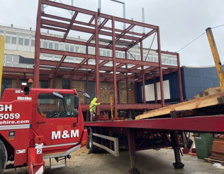 Delivery of steel frames to L&D