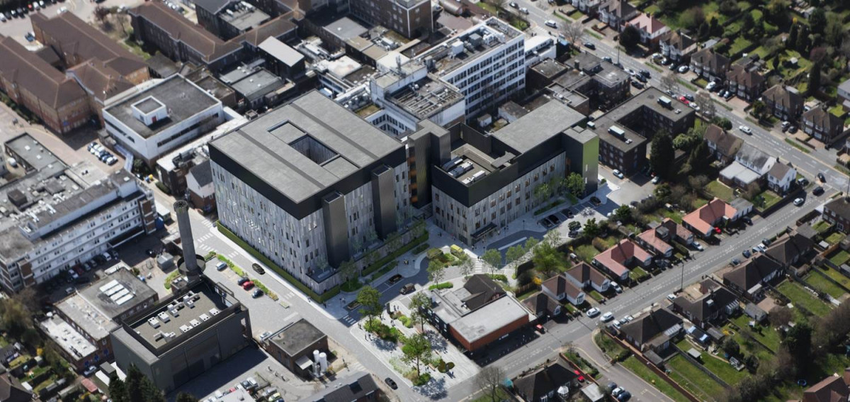 Luton and Dunstable University Hospital proposed site in 2024
