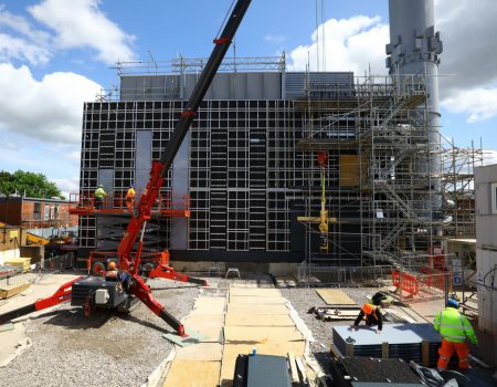 Energy centre upgrades with crane