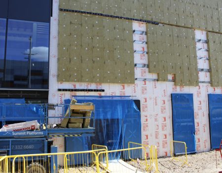 Photo of Emergency Department upgrades wall in progress of upgrading