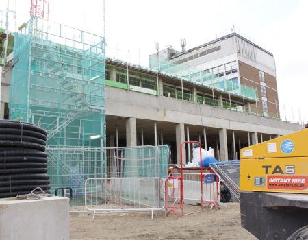 Acute Services Block being built at currently two storeys high