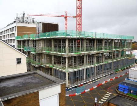 Acute Services Block being built at currently three storeys high