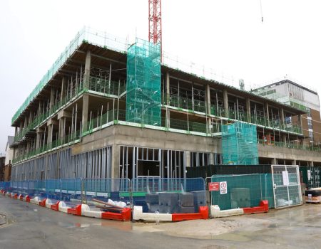 Acute Services Block being built Nov 2022