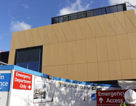 Emergency department construction exterior