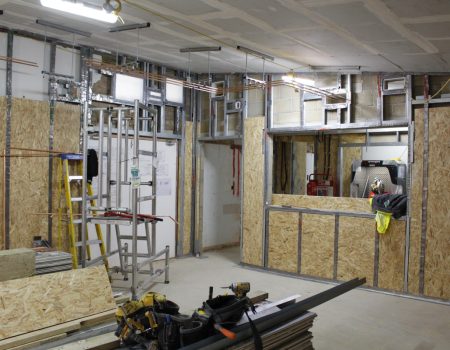 Emergency department construction interior