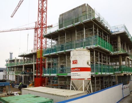 Acute Services - December construction with cranes