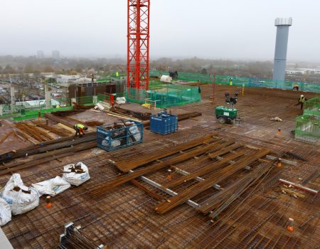 Acute Services - top floor construction December