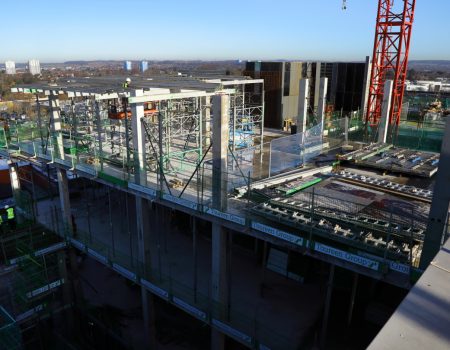 Acute Service Block and new ward block top floor construction - Redevelopment Jan 2023