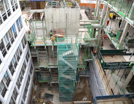 Acute Service Block and New Ward Block central construction