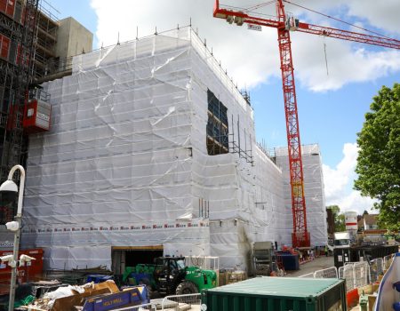 New Ward Block construction and crane - May 2023