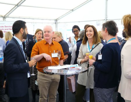 Pritesh, Kevin, Melanie and Sarah talking