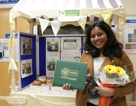 Sneya with her DAISY Award