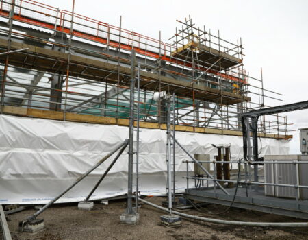Acute services scaffolding - Redevelopment June 2023