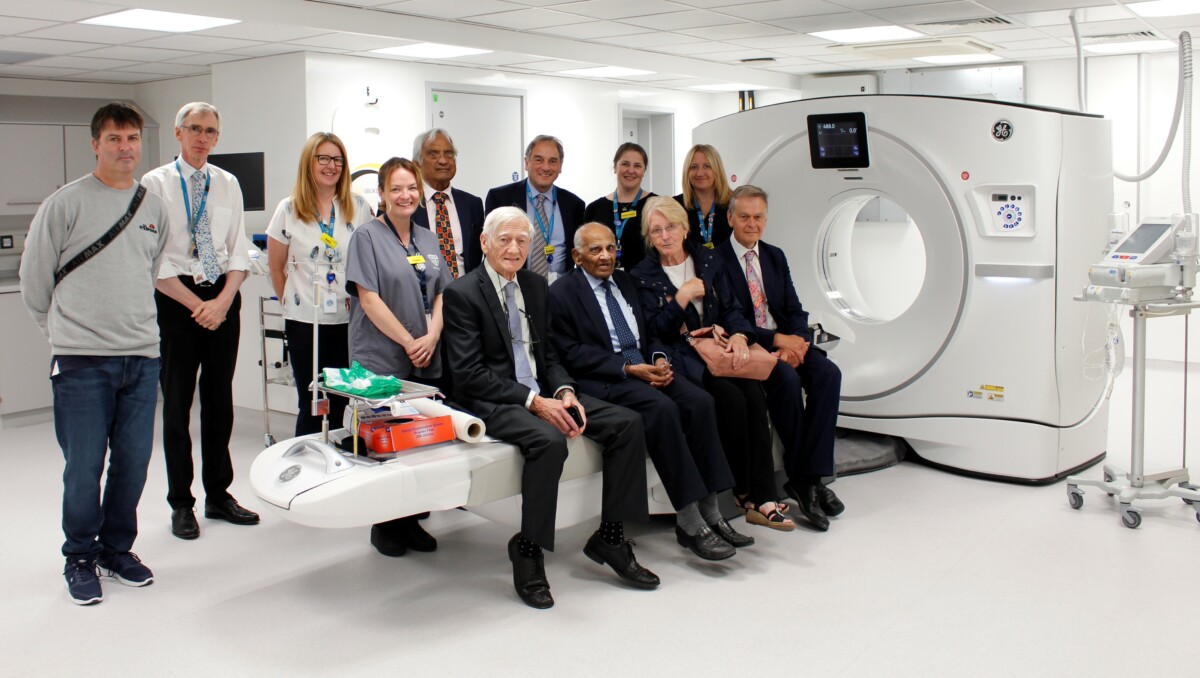 Dr Dhabuwala (seated second from left) alongside his colleagues and members of staff from Bedfordshire Hospitals NHS Foundation Trust