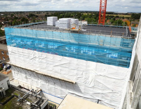 External Acute Services Block view from above