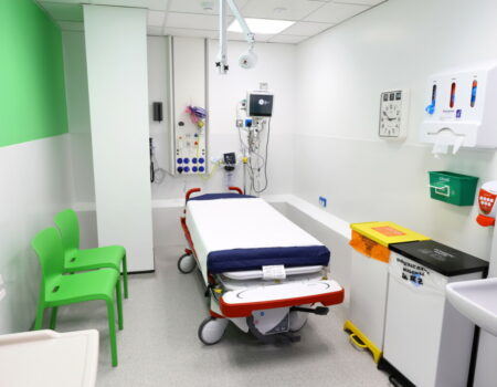 New patient room and bed within ED