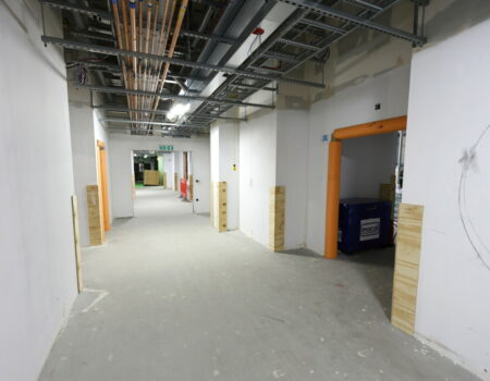 Interior ASB and NWB corridor being set up - Dec 2023