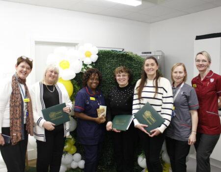 Hazel, Tracey Davies, Pauline, Tracey Rowe, Emily, Louise, and Ladka