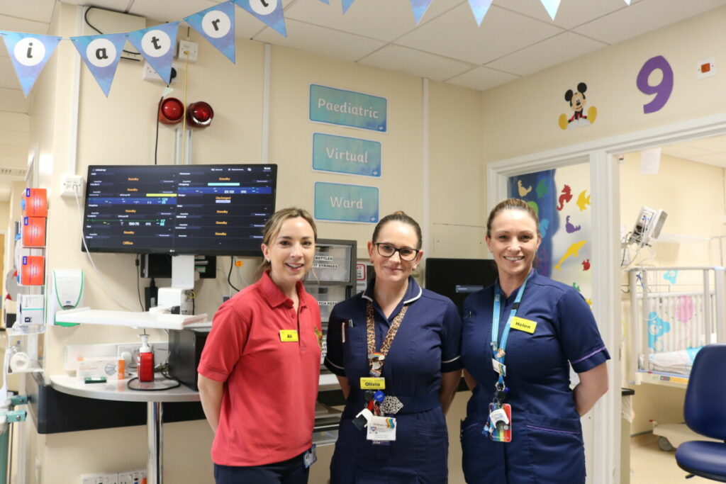 Paediatrics virtual ward team: Ali, Olivia, and Helen