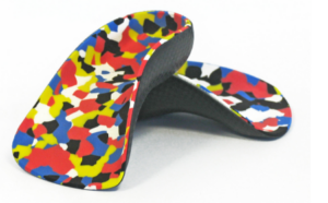 Thick multi-coloured insoles