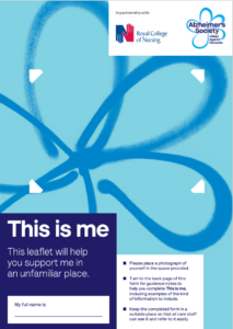 'This is me' leaflet cover