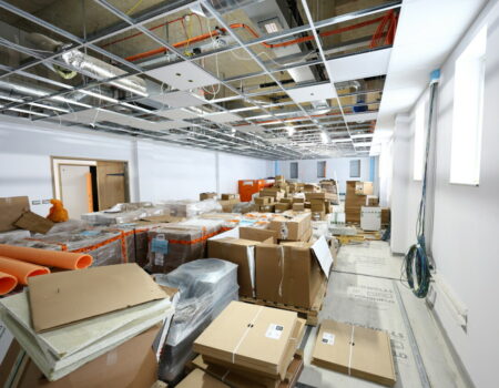 Cardboard boxes with materials - June 2024